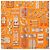Foulard di seta Hermès Orange Carre En Boucles 90 - vista 2