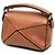 Borsa Puzzle Nano LOEWE in vitello marrone - vista 2