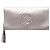Clutch Soho Disco Gucci in pelle di vitello metallizzata oro