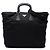 Borsa tote convertibile Prada in Tessuto con rifiniture in Saffiano nero