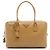 Borsa a mano Prada Brown Perforated Saffiano Lux Bauletto