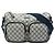 Gucci Beige GG Supreme Double Pocket Crossbody