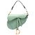 Mini borsa Saddle Dior in pelle di capra verde