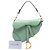 Mini borsa Saddle Dior in pelle di capra verde - vista 7