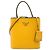 Borsa bucket Prada Yellow Medium Saffiano Cuir Panier
