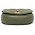 Clutch Chanel Coco Mail Mini em pele de bezerro acolchoada verde com corrente - vista 3