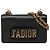 Dior Mini J Adior Chain Flap in pelle di vitello nera