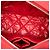 Chanel Neceser Curvy de piel de cordero acolchada Medium CC Rojo - vista 4