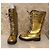 Botas de couro dourado com atacadores Dolce & Gabbana Junior - vista 16