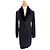 Abrigo de lana negra Jil Sander con cuello de piel