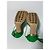 Bottega Veneta Stretch-Sandalen Mesh Leder Grass Green - Ansicht 10