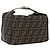FENDI Zucca Canvas Vanity Hand Bag Black Brown