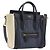 Céline CELINE Luggage Nano Shopper Hand Bag Canvas 2way Navy Black