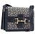 Céline CELINE C Saluki Shoulder Bag Canvas Navy Gold Tone