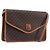 Céline CELINE Macadam Shoulder Bag PVC Brown Gold Tone