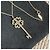 Collana Tiffany & Co. Keys Chiave Cuore e Trifoglio in Platino e Diamanti - vista 3