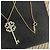 Collana Tiffany & Co. Keys Chiave Cuore e Trifoglio in Platino e Diamanti - vista 4