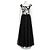 Vera Wang Abendkleid aus schwarzem besticktem Tüll