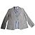 Autre Marque Beige Lederjacke mit Kettenprint-Futter
