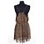 Autre Marque Vestido Saint Laurent de seda marrón - vista 4
