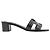 HERMÈS - Sandali con tacco Oasis Hermès in pelle liscia nera (T41) - vista 2