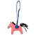 HERMÈS - Accessorio per borsa Rodeo Hermès in pelle liscia rosa e blu