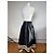 Gonna Maxi Vintage Issey Miyake Black Cream M - vista 3