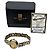 Vintage Givenchy 4G Logo Armbanduhr Ende 1990s Silver Gold Yellow