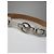 Céline Vintage Celine Leder Sulky Buckle Gürtel Späte 1970s–1990s White Silver - Ansicht 2