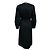 Vestido midi Tibi preto de manga comprida em algodão stretch com cinto - vista 3