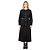 Vestido midi Tibi preto de manga comprida em algodão stretch com cinto - vista 4