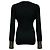 Barbara Bui Rundhals-Pullover aus Wollstrick in Schwarz mit silbernen Nieten - Ansicht 3