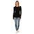 Barbara Bui Rundhals-Pullover aus Wollstrick in Schwarz mit silbernen Nieten - Ansicht 4