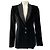 Autre Marque Alice + Olivia Samt-Tuxedo-Jacke in Schwarz