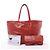 Borsa a spalla Goyard Saint Louis PM in PVC e pelle rossa - vista 15
