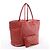 Borsa a spalla Goyard Saint Louis PM in PVC e pelle rossa - vista 4