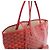 Borsa a spalla Goyard Saint Louis PM in PVC e pelle rossa - vista 5