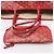 Borsa a spalla Goyard Saint Louis PM in PVC e pelle rossa - vista 7