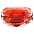 Prada Mini borsa bowling in pelle spazzolato rossa - vista 4