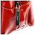 Prada Mini borsa bowling in pelle spazzolato rossa - vista 6