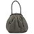 Miu Miu Clutch in lana a righe grigie - vista 3