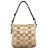 Coach Borsa a tracolla F25288 Beige Signature Canvas - vista 3