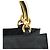 Prada Borsa Tote Black Tessuto Metallo Gold Handle - vista 6