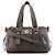 Marc by Marc Jacobs Graue Leder Bowling Bag 2-Way mit Drehverschluss