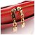Chloé Borsa a tracolla in pelle rossa con catena - vista 10