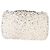 Borsa Chanel Small Single Flap in paillettes argento e crema - vista 2