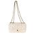 Borsa Chanel Small Single Flap in paillettes argento e crema - vista 5