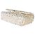 Borsa Chanel Small Single Flap in paillettes argento e crema - vista 6