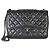 Borsa Chanel Large Citizen Zip Flap in pelle di agnello matelassé nera