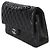 Borsa Chanel Medium Classic Double Flap in lambskin matelassé nera - vista 3